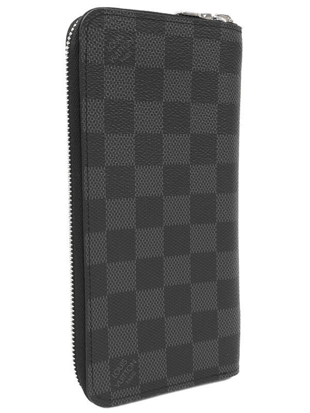 Louis Vuitton Long Zipper Zippy Wallet Damier Graphite Vertical Round Black